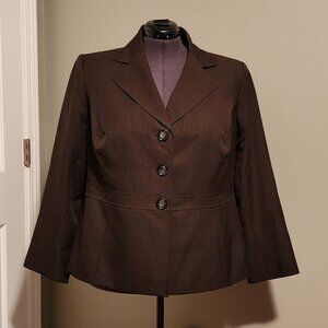 Suit Studio 18W Brown Suit jacket with matching pants